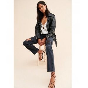 Agolde Lana Straight in Disorder Black Jeans